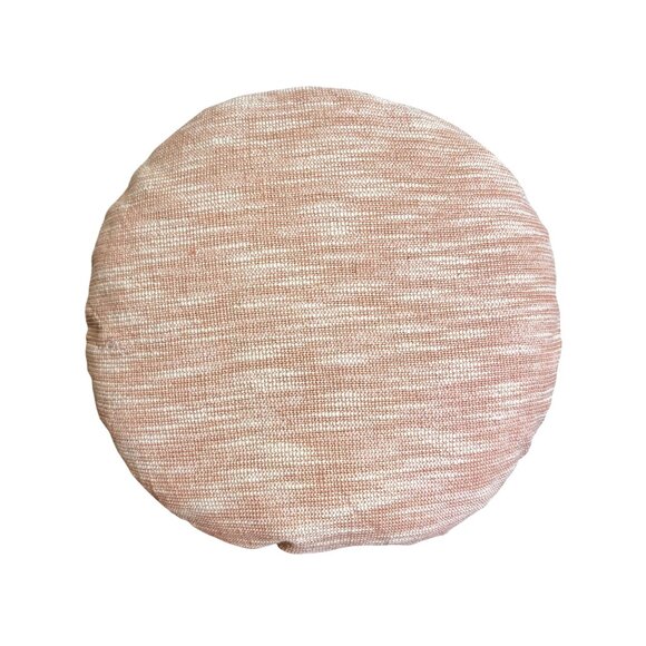 NEW Threshold 16" Woven Cotton Slub Round Throw Pillow with Gold Lurex - Picture 3 of 9